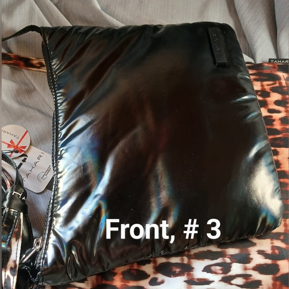 Tahari 3 Piece Set, Leopard Print And 2 Black Purse(s)/Makeup Bag(s). NEW - Picture 10 of 15